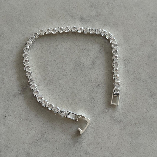 Simple Silver Tennis Bracelet