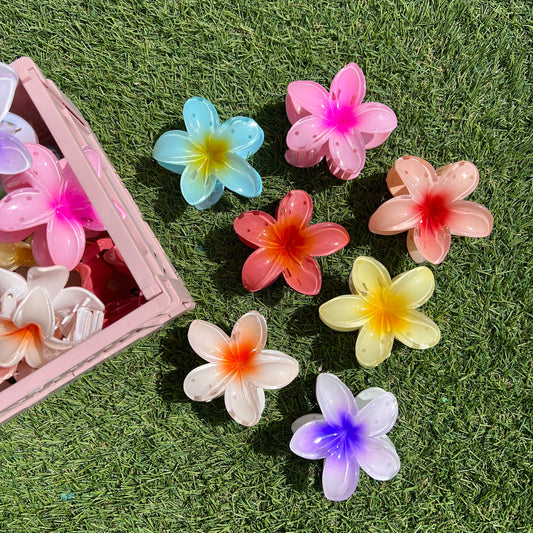 Hibiscus Claw Hair Clips